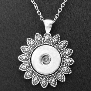 FLOWER SNAP 18MM Ginger Snap Necklace Statement